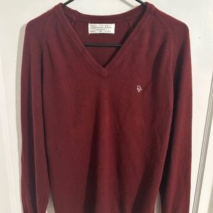 VTG Christian Dior V Cut Sweater ❤️ 100% Orlon Cotton